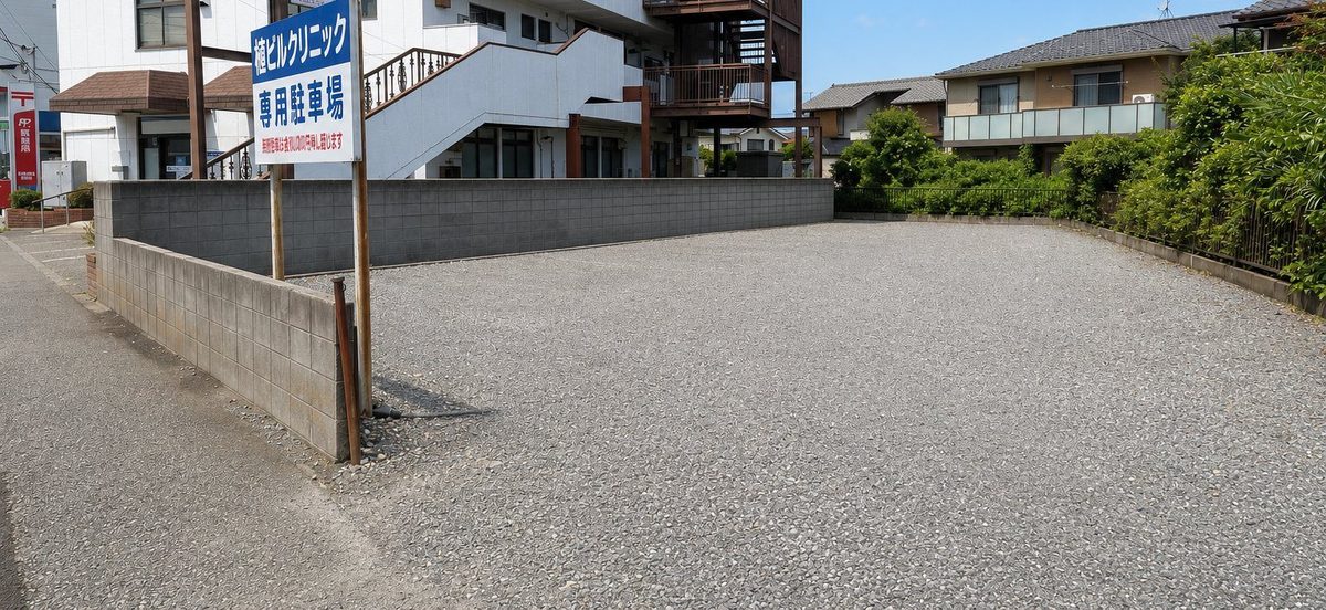 植ビルクリニックの専用駐車場